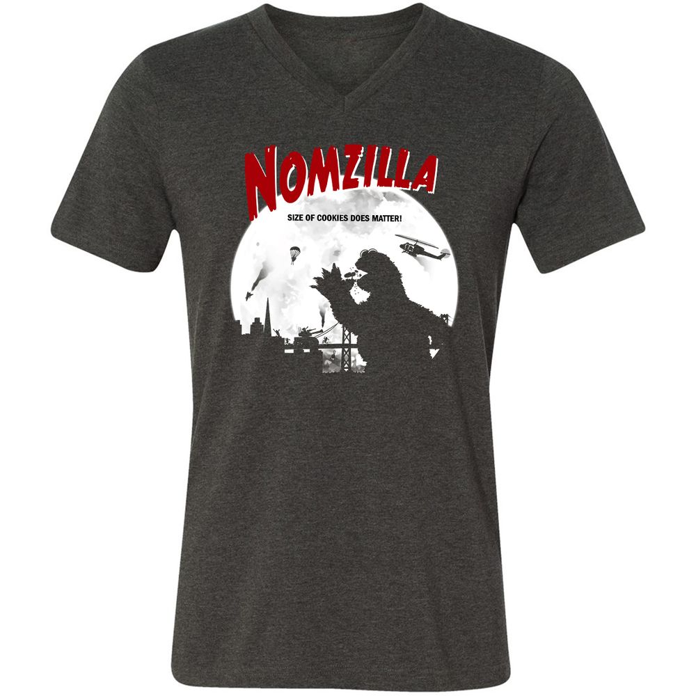 Unisex V-Neck T-Shirt - UZAR1VT5 - Dark Grey Heather - 8