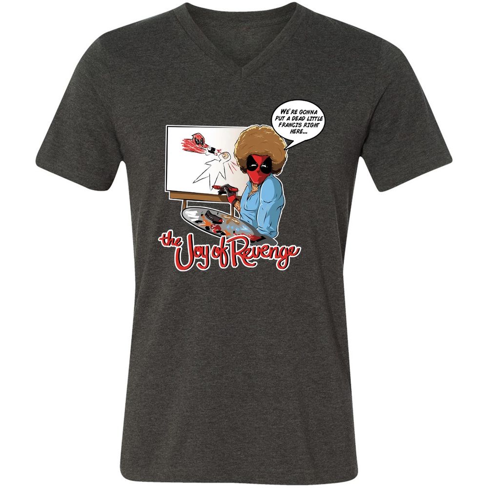 Unisex V-Neck T-Shirt - T59CNKVZ - Dark Grey Heather - 8