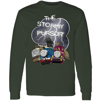 Long Sleeve T-Shirt - YUC9FEZK - Forest Green - 8