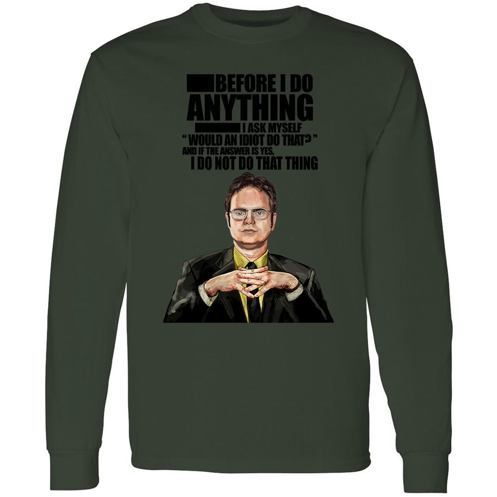 Long Sleeve T-Shirt - LXQ9K539 - Forest Green - 8