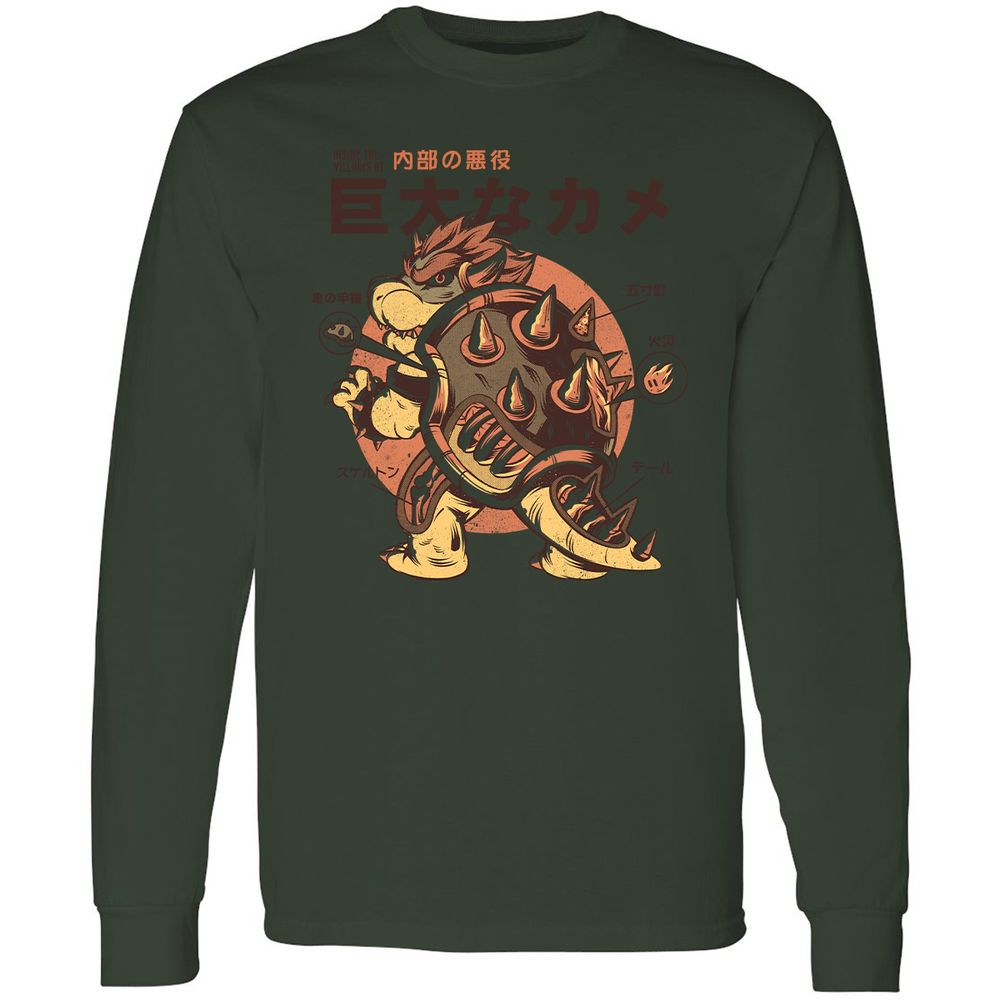Long Sleeve T-Shirt - 9A9GBFKF - Forest Green - 8