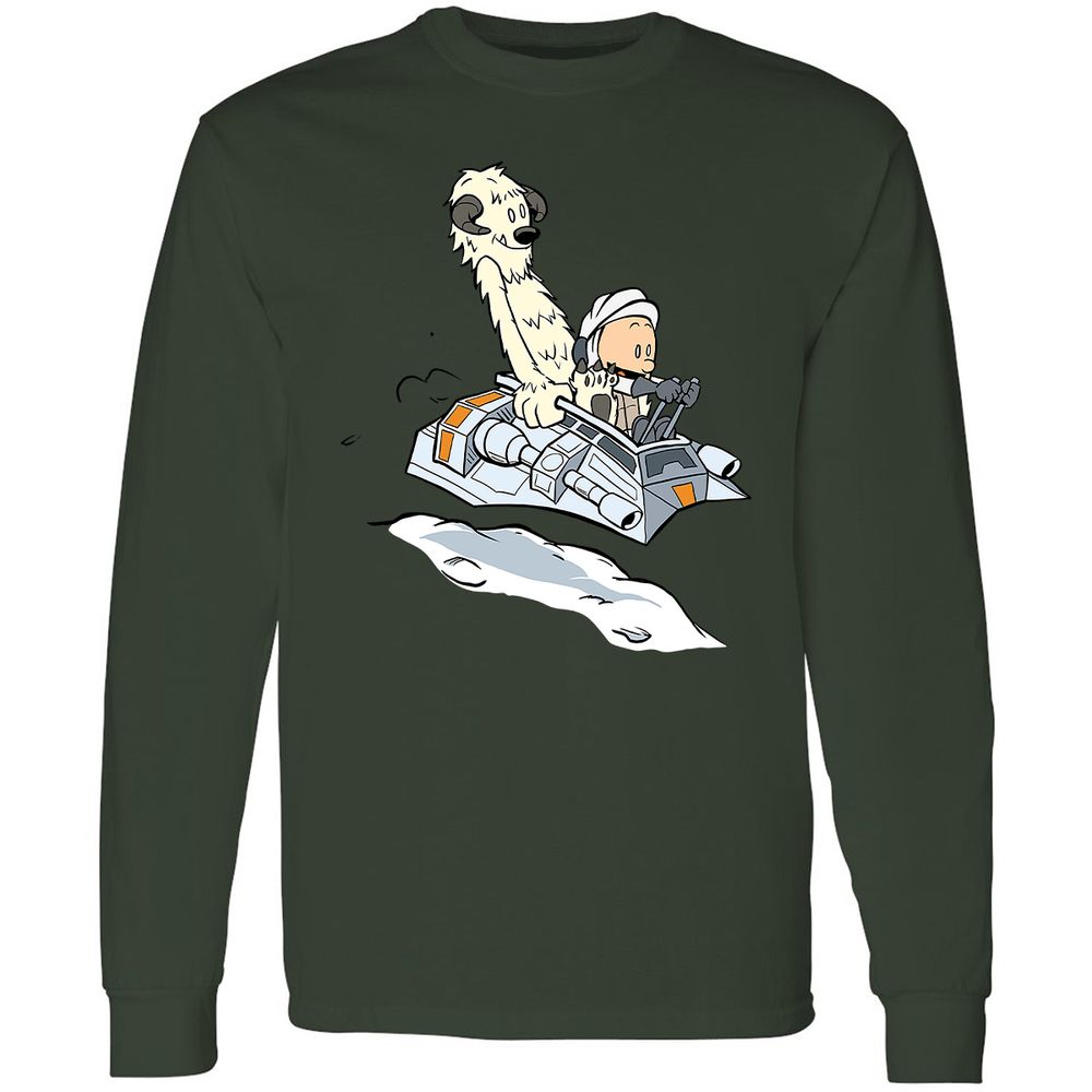 Long Sleeve T-Shirt - X61GVRK8 - Forest Green - 8
