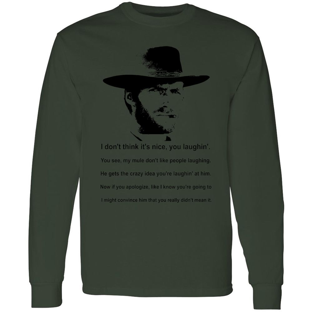 Clint Eastwood Mule Quote - Forest Green - 8
