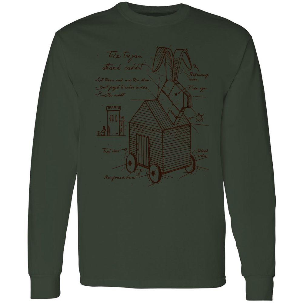 Long Sleeve T-Shirt - 8H9NA3BT - Forest Green - 8