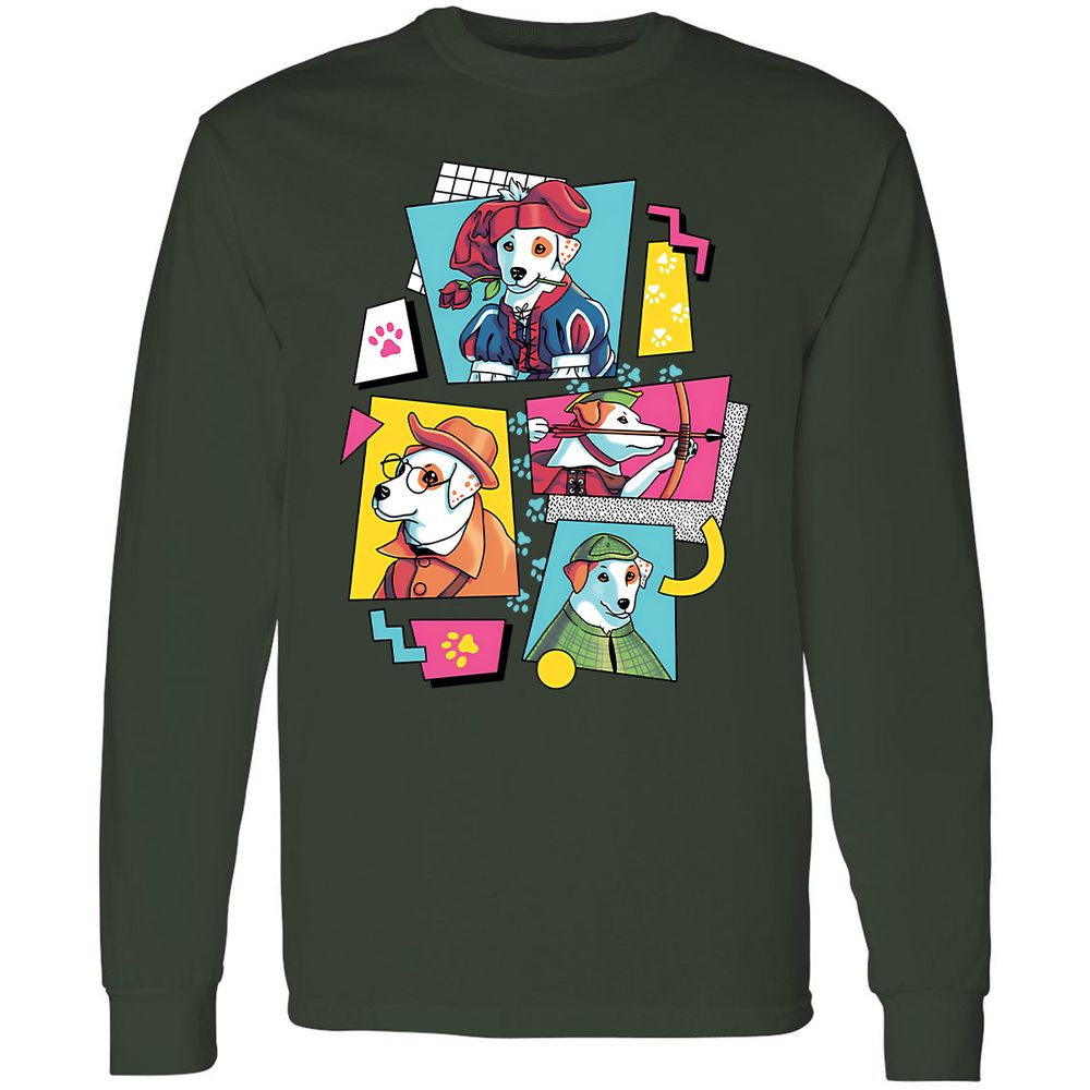 Long Sleeve T-Shirt - KXQET2MF - Forest Green - 8