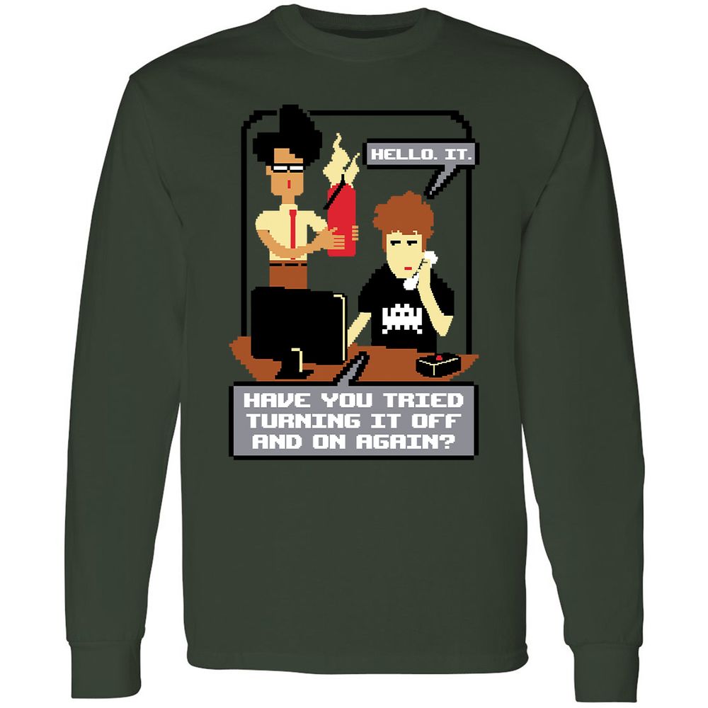 Long Sleeve T-Shirt - L7CNXY92 - Forest Green - 8