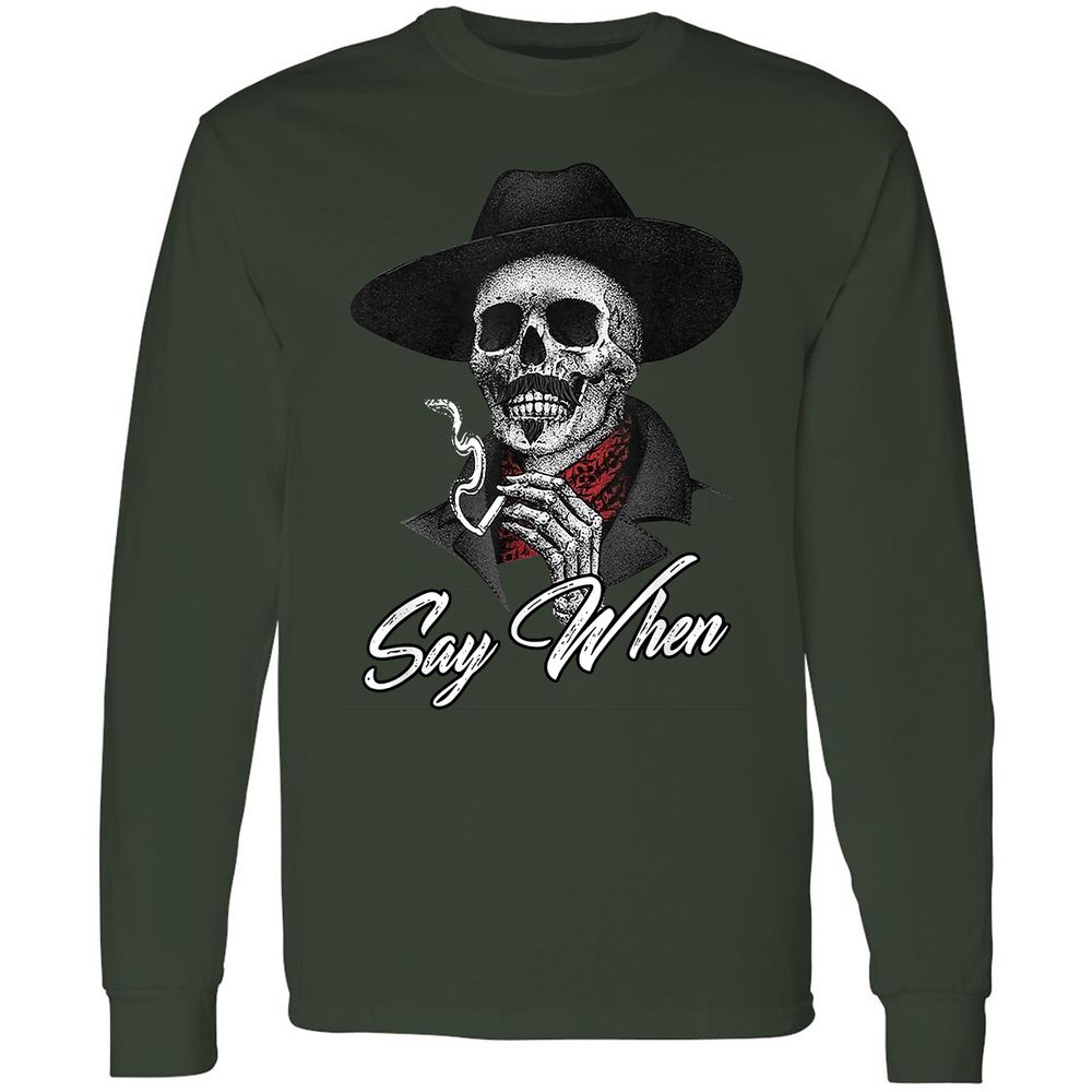 Long Sleeve T-Shirt - 46QYBKAG - Forest Green - 8