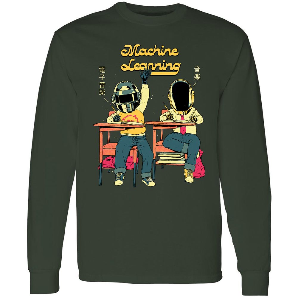 Long Sleeve T-Shirt - TBTE5D9G - Forest Green - 8