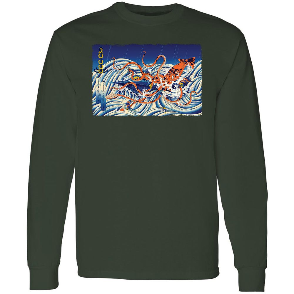 Long Sleeve T-Shirt - XQVHDVQ8 - Forest Green - 8