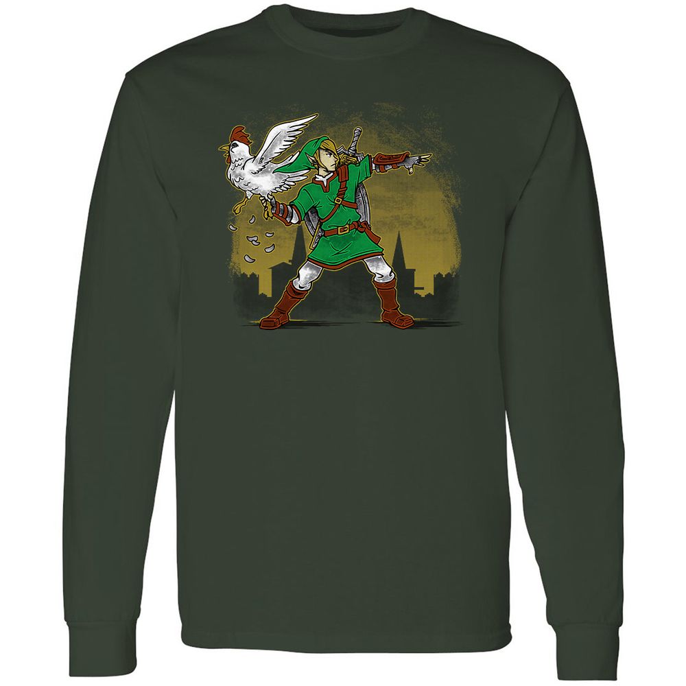 Long Sleeve T-Shirt - E6NVD2U5 - Forest Green - 8
