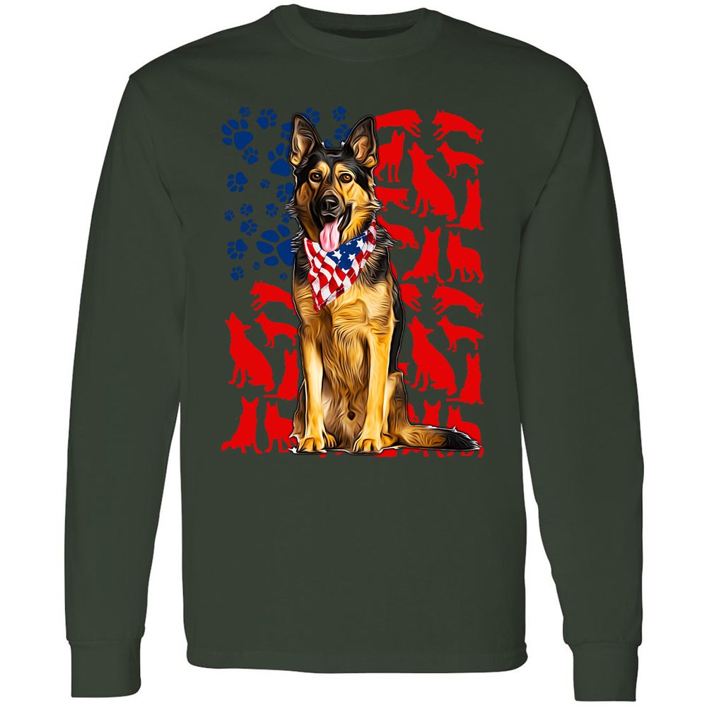 Long Sleeve T-Shirt - JUSGPTV1 - Forest Green - 8