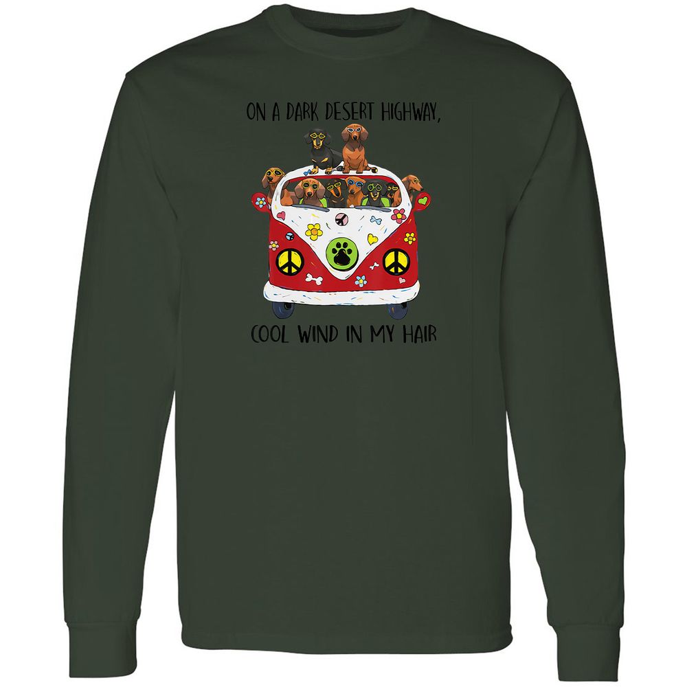 Long Sleeve T-Shirt - YHVC1FNU - Forest Green - 8
