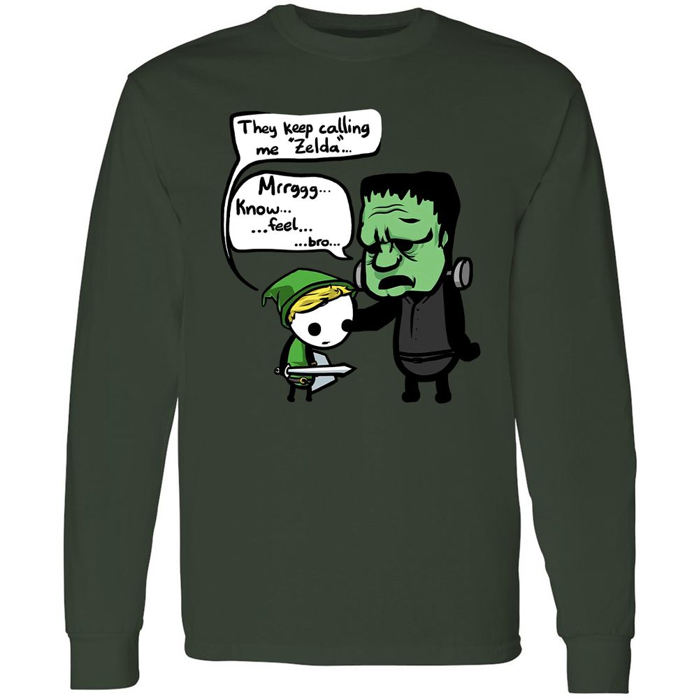 Long Sleeve T-Shirt - ZHF5PXCU - Forest Green - 8