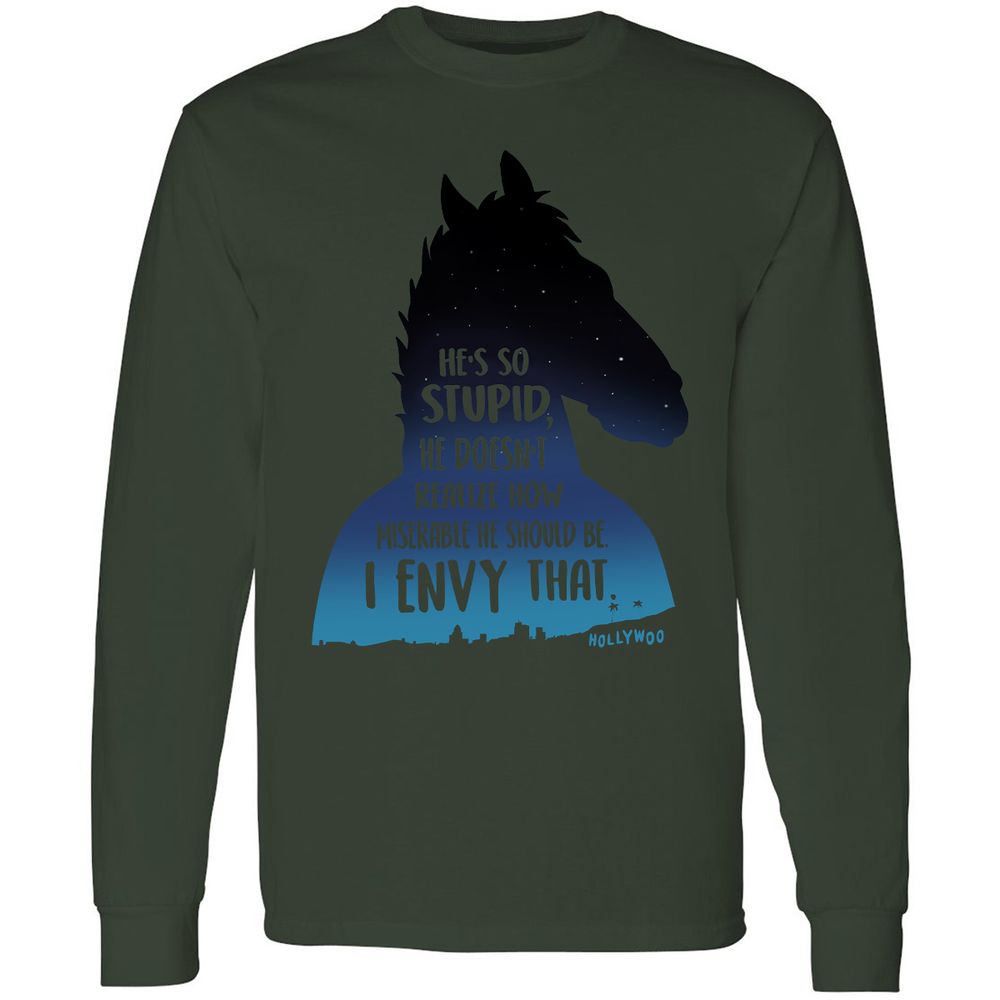 Long Sleeve T-Shirt - GNLTLT7Z - Forest Green - 8