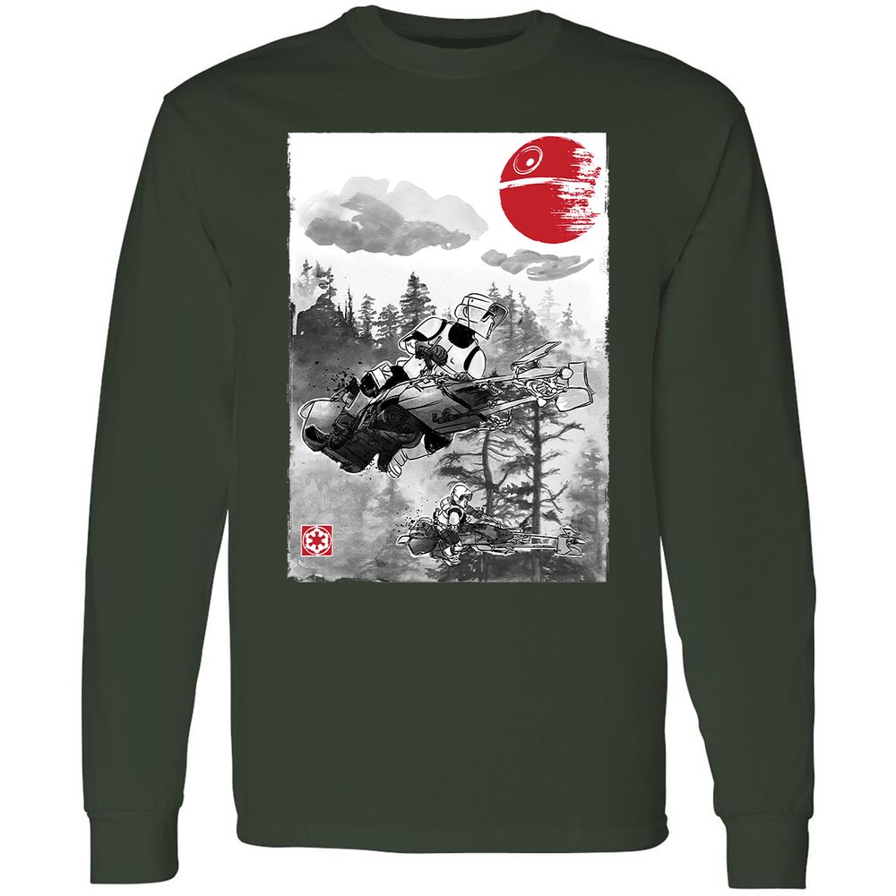 Long Sleeve T-Shirt - BCVG7JKD - Forest Green - 8