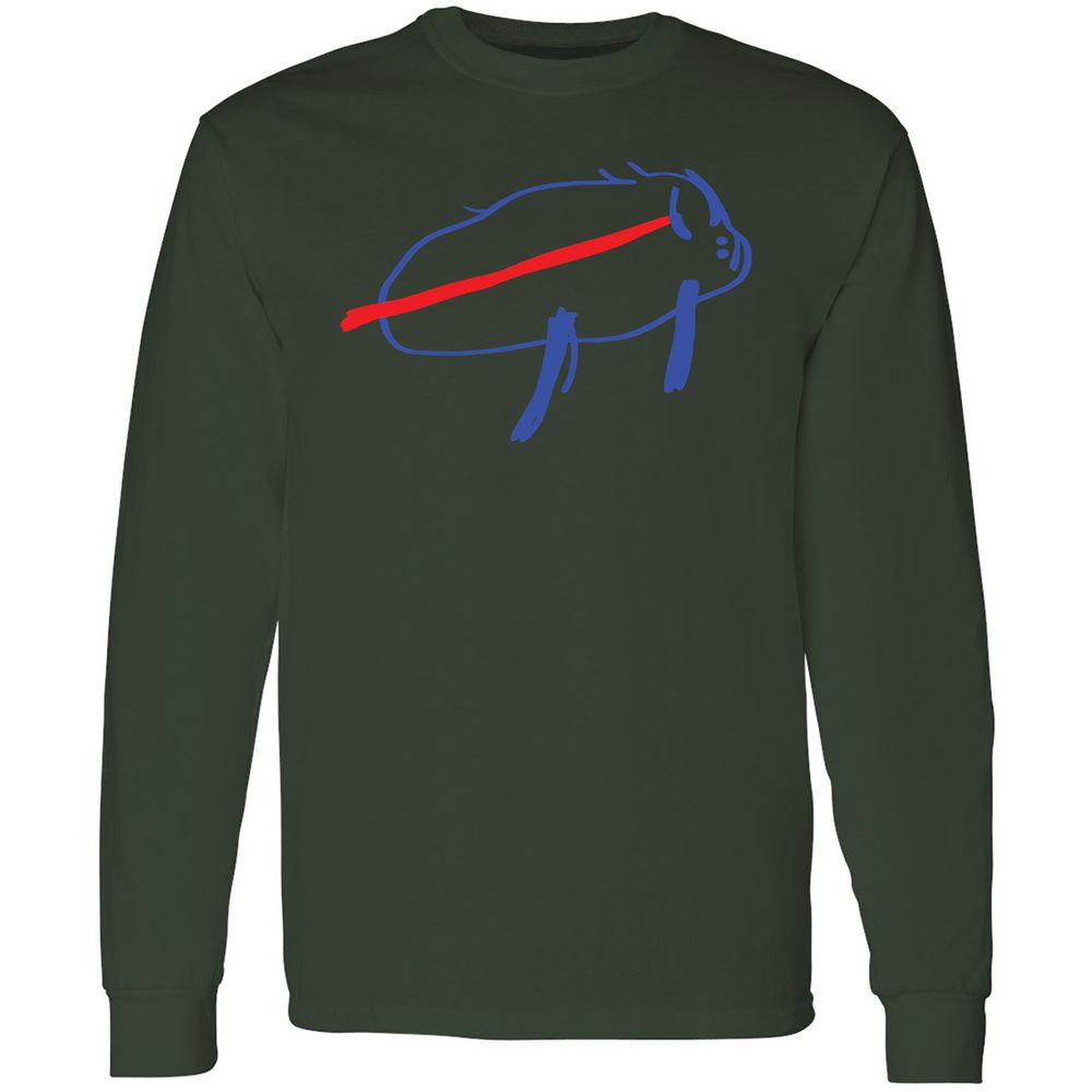 Long Sleeve T-Shirt - VQUGP89L - Forest Green - 8