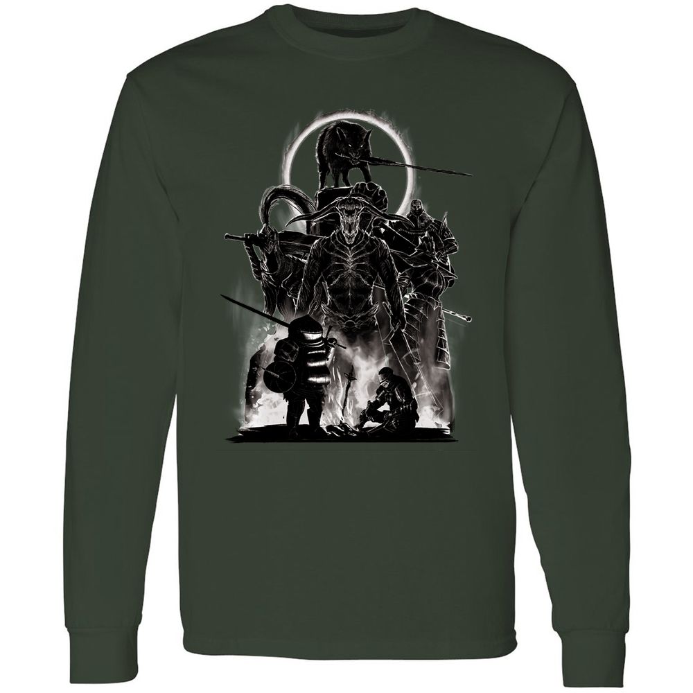 Long Sleeve T-Shirt - NZG5HDCG - Forest Green - 8