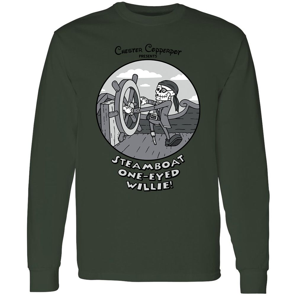 Long Sleeve T-Shirt - CSKM7NZY - Forest Green - 8
