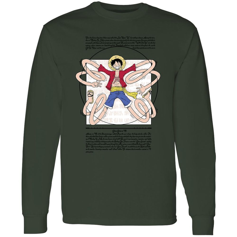 Long Sleeve T-Shirt - CG6R8PGU - Forest Green - 8