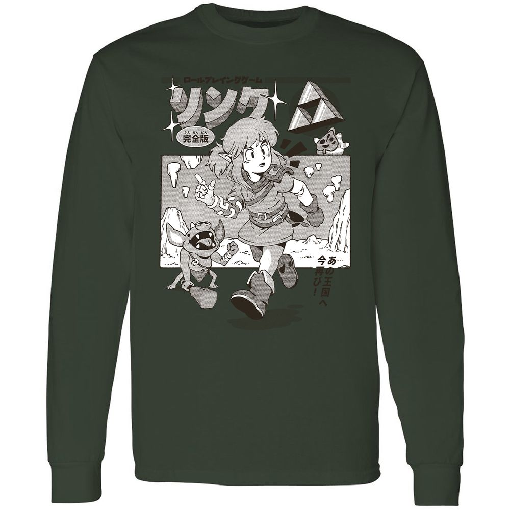 Long Sleeve T-Shirt - EB2RXXD9 - Forest Green - 8