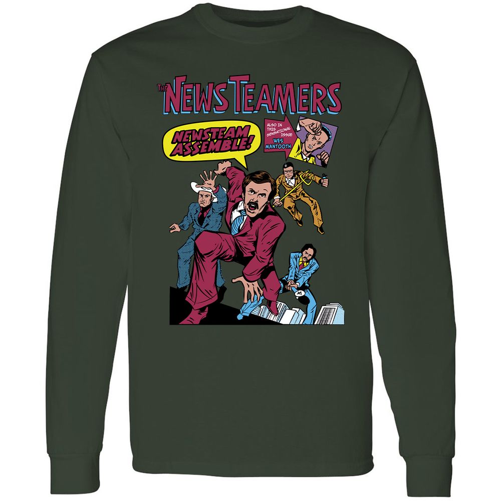 Long Sleeve T-Shirt - PCX4YKFJ - Forest Green - 8