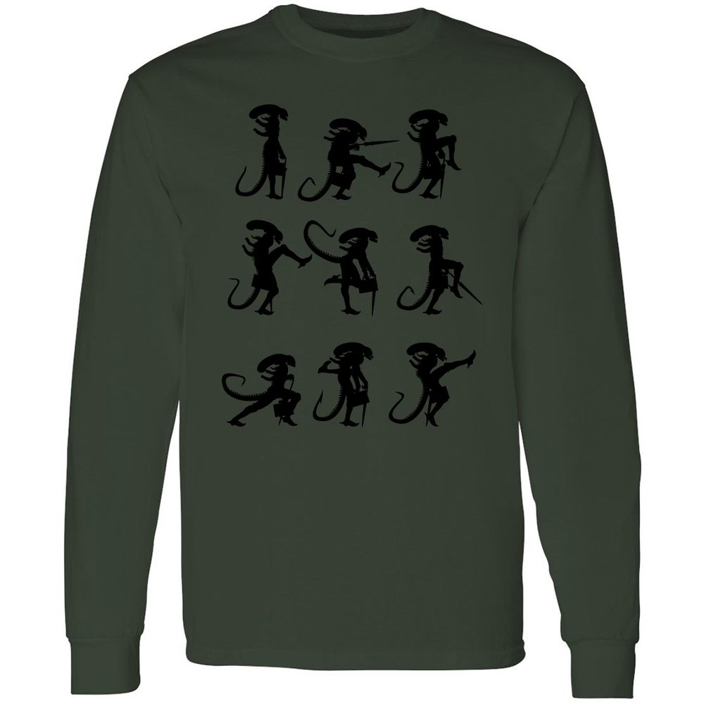 Long Sleeve T-Shirt - 4XWCW9LJ - Forest Green - 8