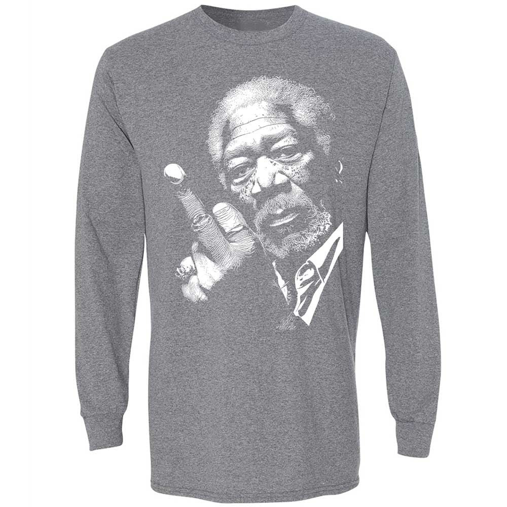 Morgan Freeman middle finger - Graphite Heather - 8