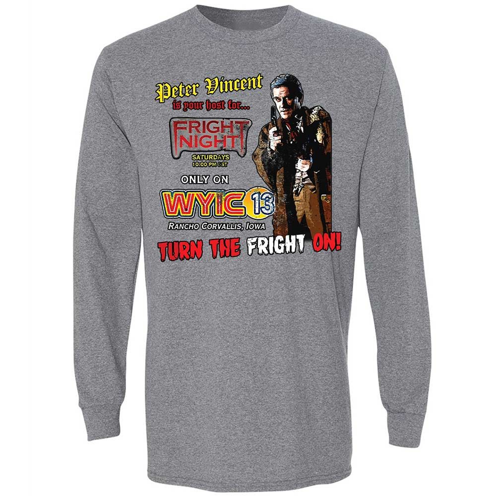 Peter Vincent Fright horror night cult - Graphite Heather - 8