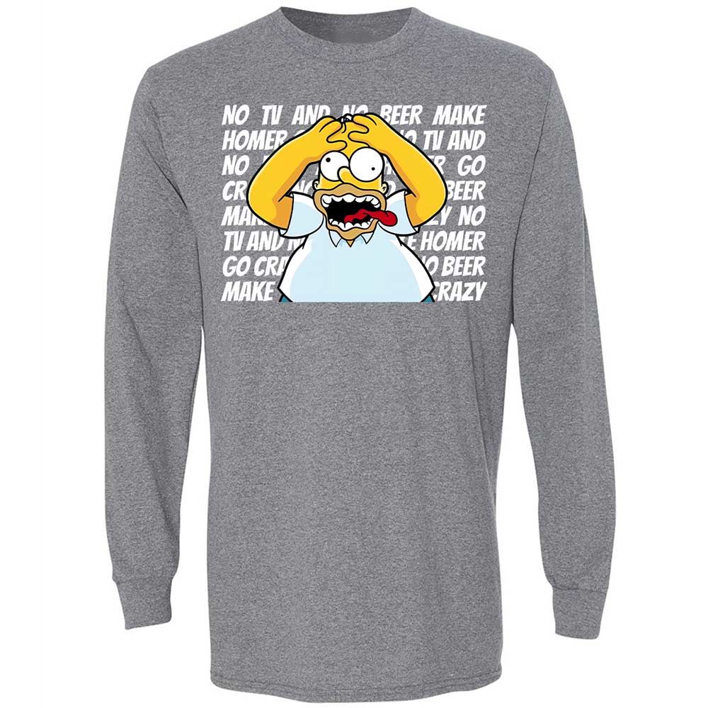 No TV and No Beer Make Homer Go Crazy - Graphite Heather - 8