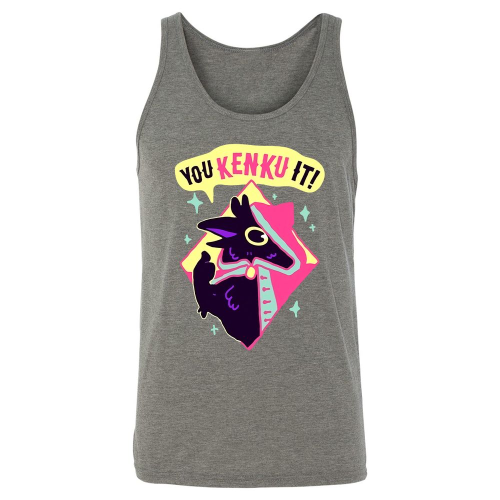 Unisex Jersey Tank - TLHKCDQC - Grey Triblend - 8
