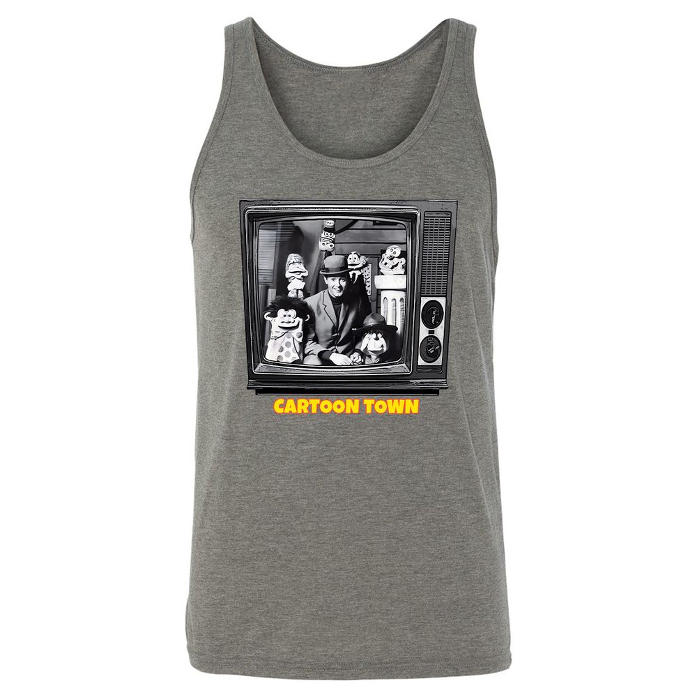 Cartoon Town - Grey Triblend - 8