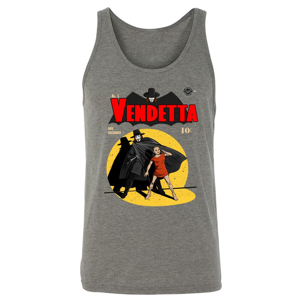 Unisex Jersey Tank - NAVY3HED - Grey Triblend - 8