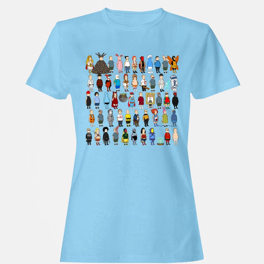 Women's T-Shirt - V4UFQJXL - Light Blue - 8