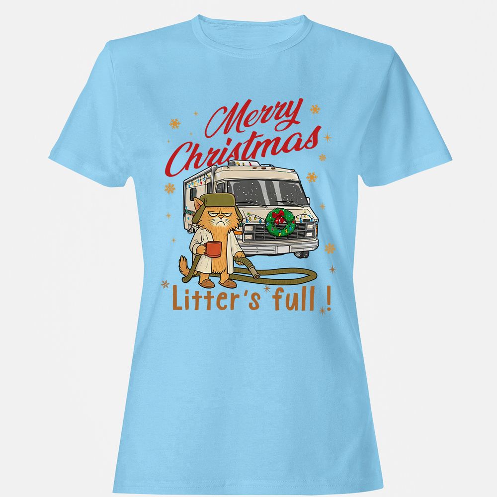 Women's T-Shirt - BQCHHXPJ - Light Blue - 8