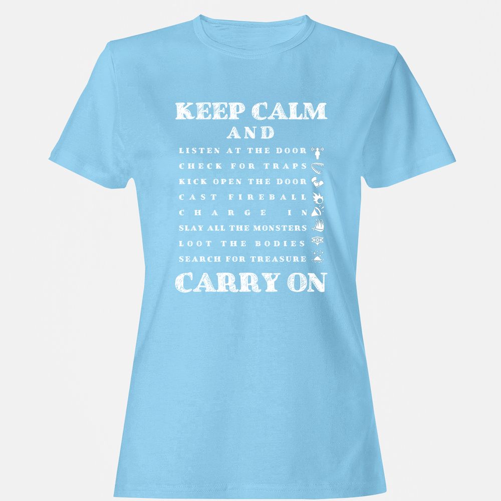 Women's T-Shirt - ZK1RTQLH - Light Blue - 8