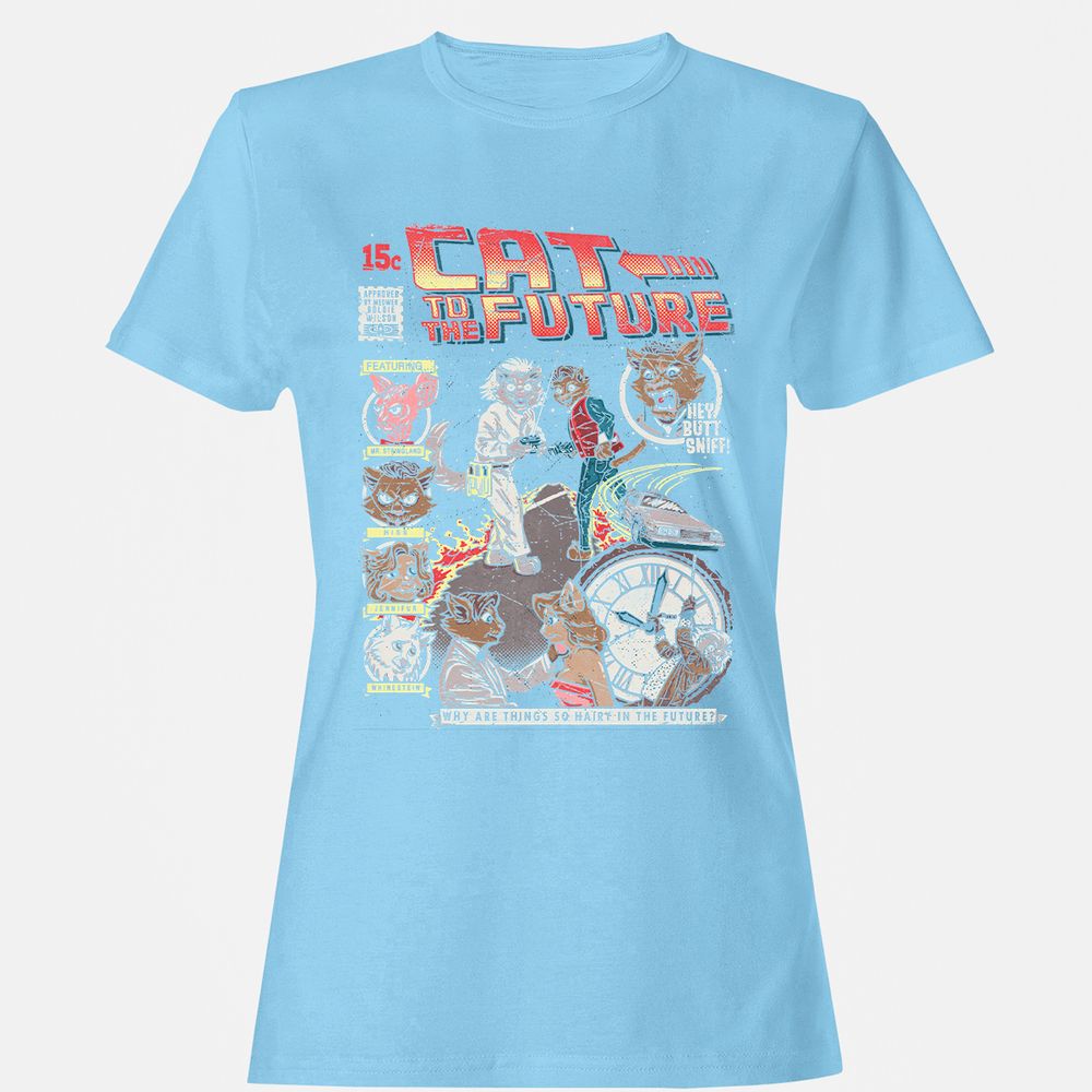 Women's T-Shirt - ZB2R5B6H - Light Blue - 8