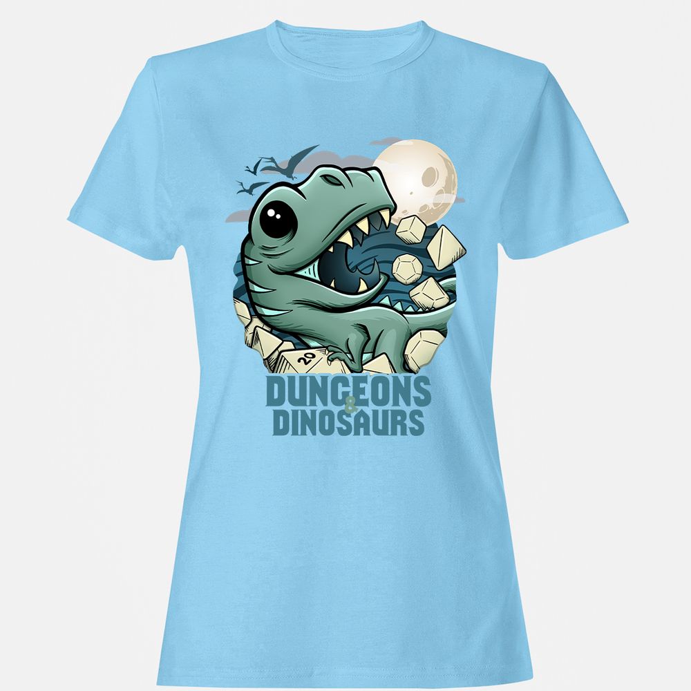 Women's T-Shirt - 4FNHVFH7 - Light Blue - 8