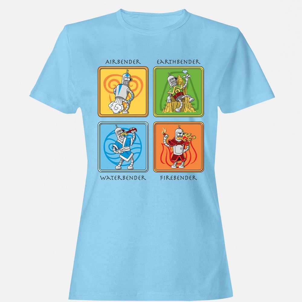 Women's T-Shirt - HP6Z3ZFU - Light Blue - 8