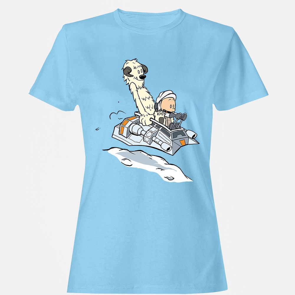 Women's T-Shirt - XGZ7QVV4 - Light Blue - 8