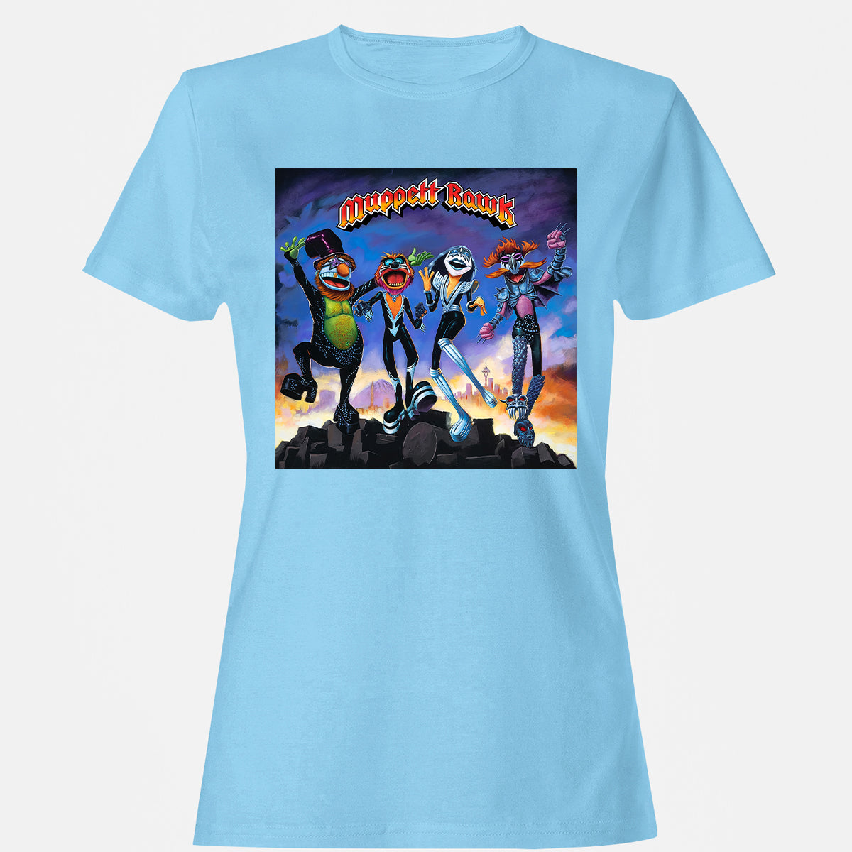 Women's T-Shirt - P9XEUXY6 - Light Blue - 8