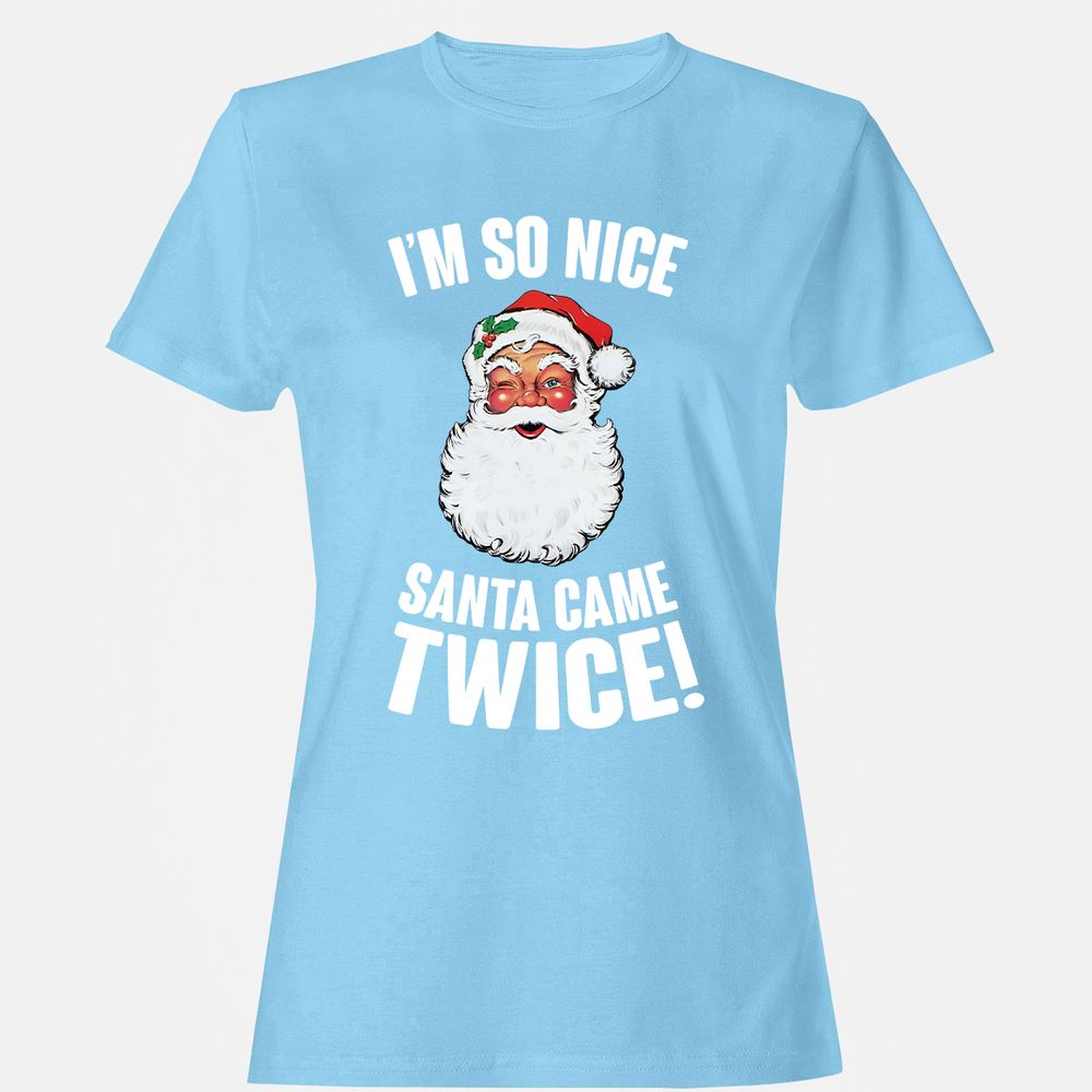 I'm So Nice Santa Came Twice! - Light Blue - 8