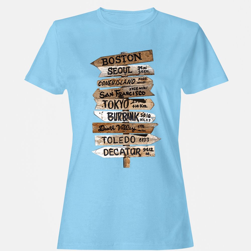 Women's T-Shirt - VGWEPE44 - Light Blue - 8