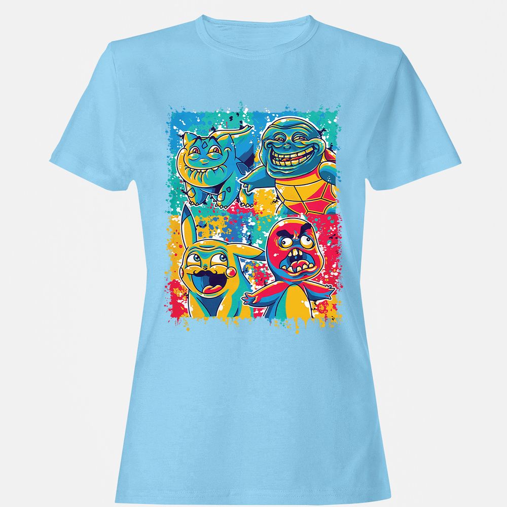 Women's T-Shirt - 7QLUWNXU - Light Blue - 8