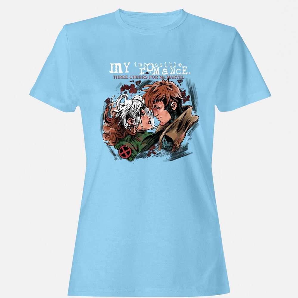 Women's T-Shirt - B9D4XCV9 - Light Blue - 8