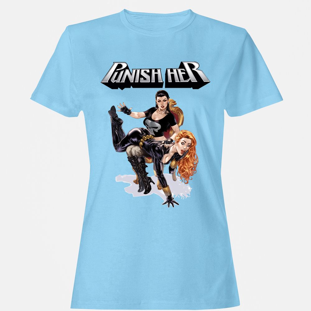 Women's T-Shirt - 7N5D7GK9 - Light Blue - 8