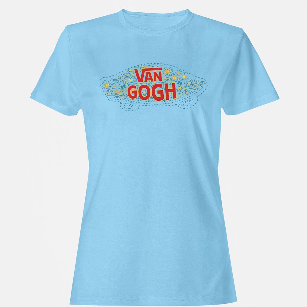 Women's T-Shirt - BR8CZEQM - Light Blue - 8