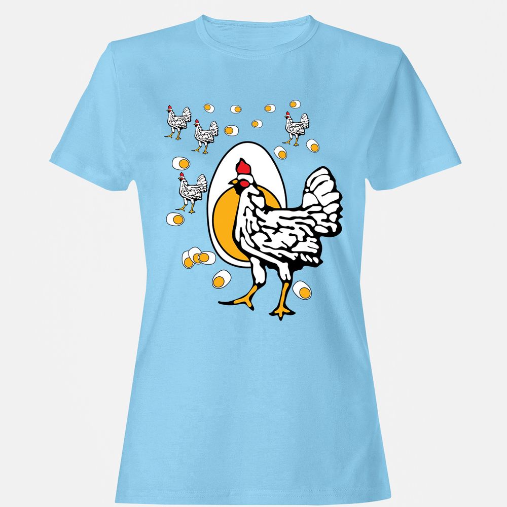 Women's T-Shirt - G9RF6LH1 - Light Blue - 8