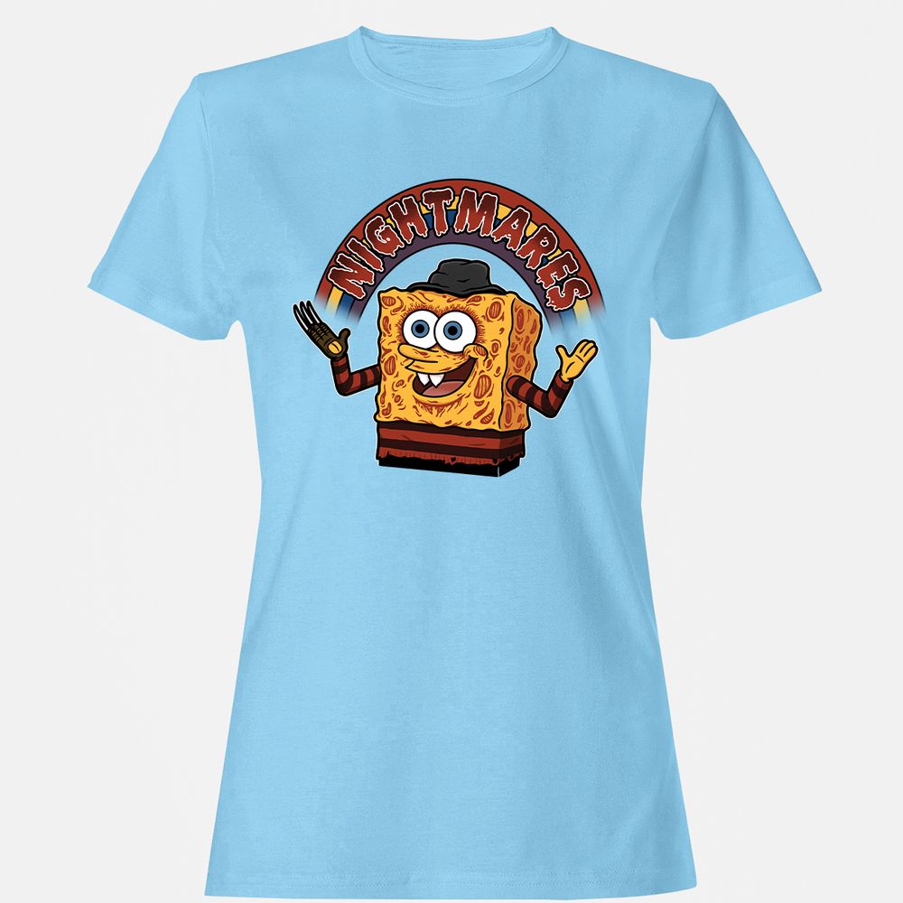 Women's T-Shirt - BDL7VBQP - Light Blue - 8