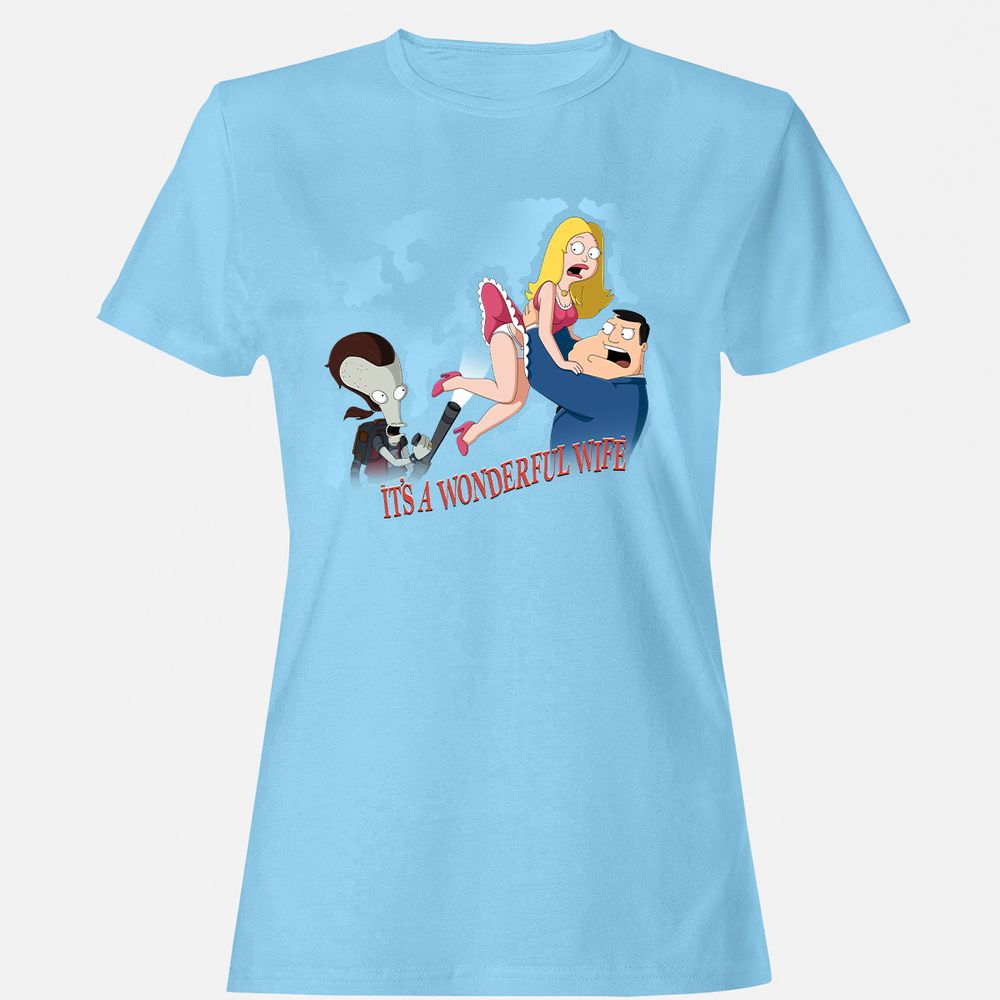 Women's T-Shirt - 6W54NQDN - Light Blue - 8