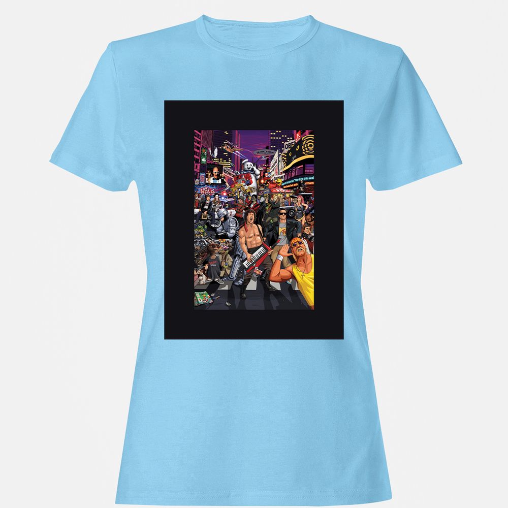 Women's T-Shirt - KQLA58Q7 - Light Blue - 8